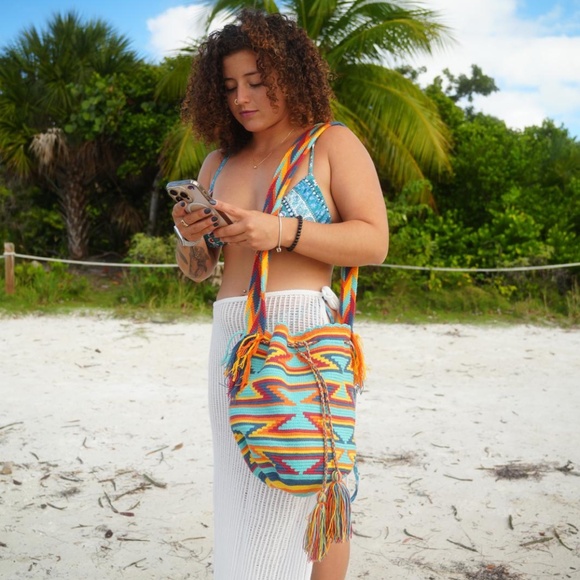 Handbags - Large Wayuu Mochila Bag | Colorful Handwoven Crossbody Tote